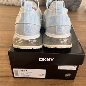 DKNY Pale Blue Slip-On Sneakers with Clear Bubble Sole